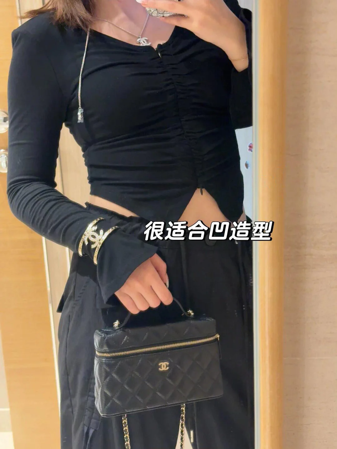 Браслет Chanel 25p Open Double C Full Grip