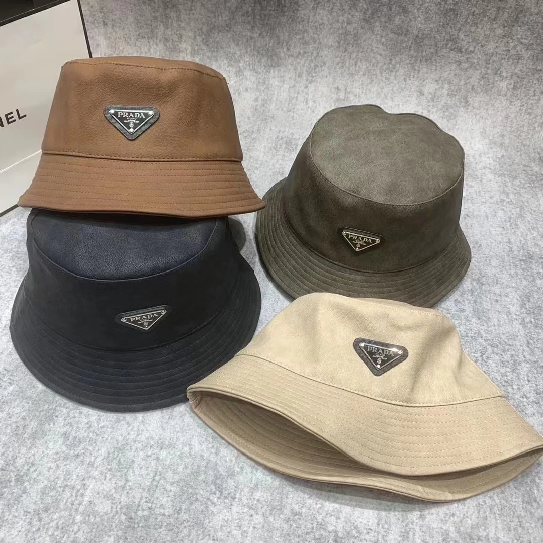 Prada - Новая осенняя рыбацкая шляпа из фактурной кожи