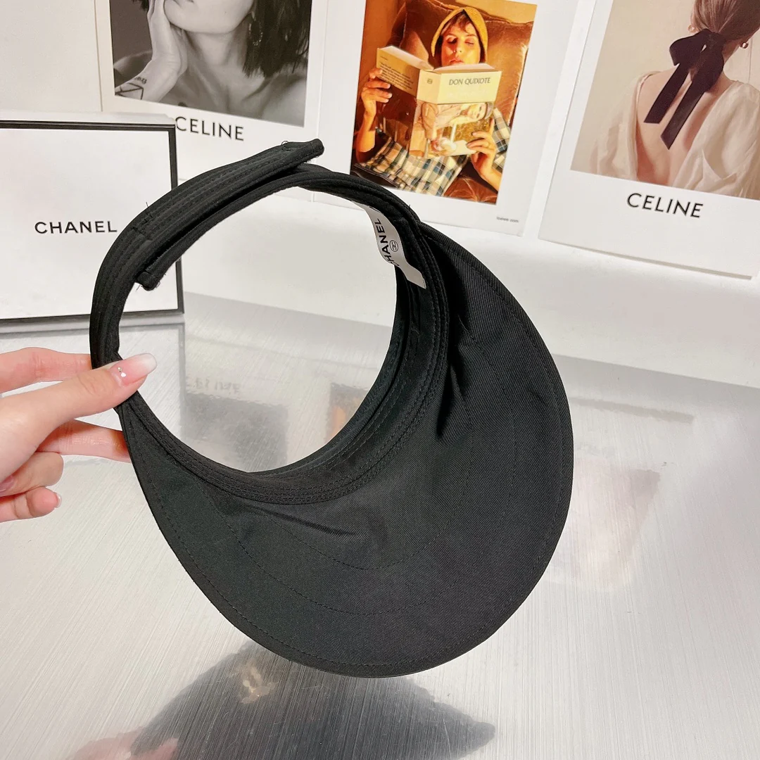 Новинка Chanel 2022 года - Солнцезащитная шляпа - Парик с открытыми губами - Черный