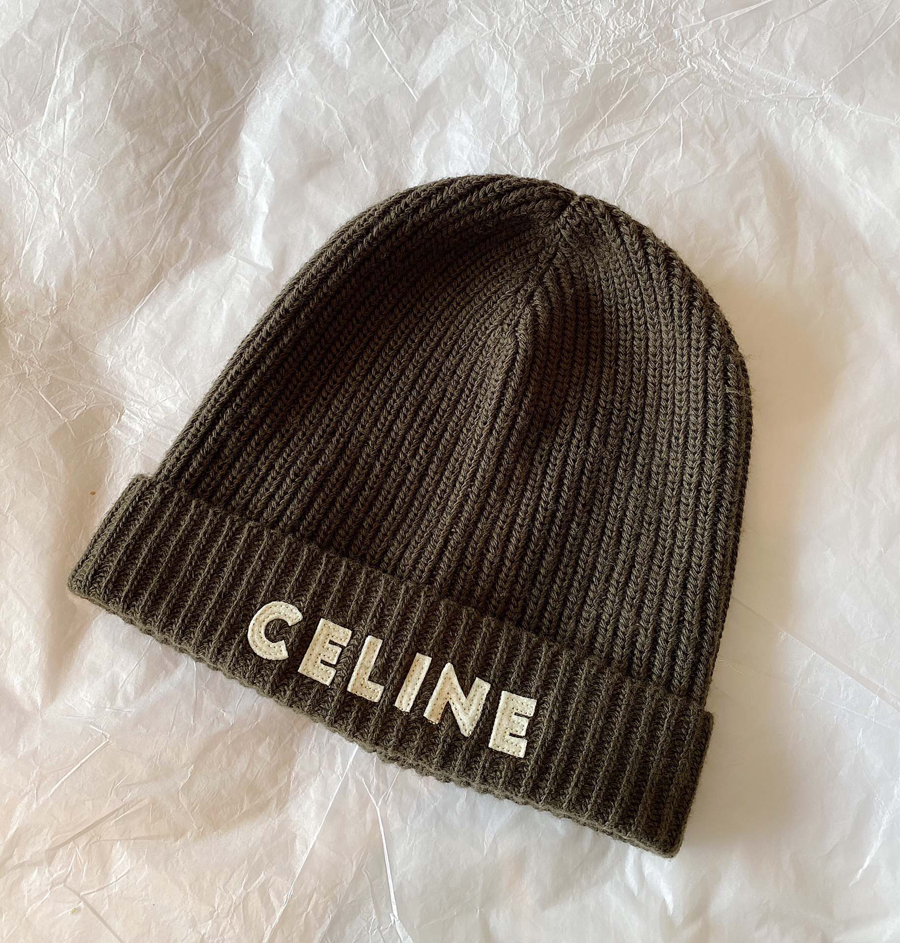 Вязаная шапка Celine - коричневая