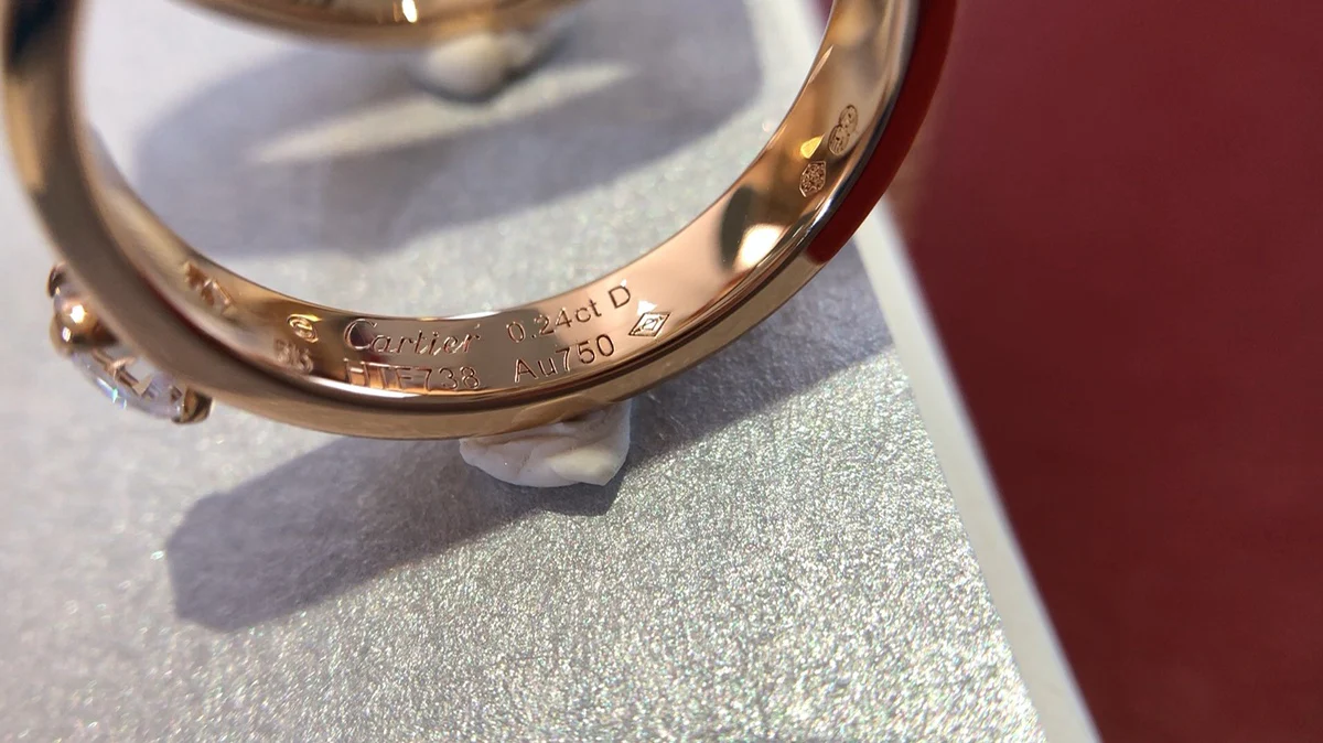 Кольцо Cartier Love Solitaire — розовое и белое золото