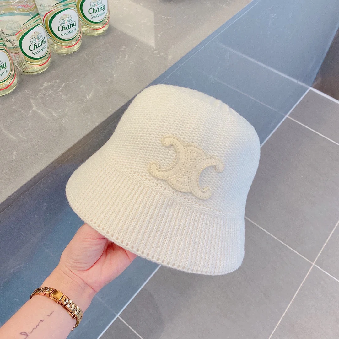 Celine - Рыбацкая шляпа - Белая - 1