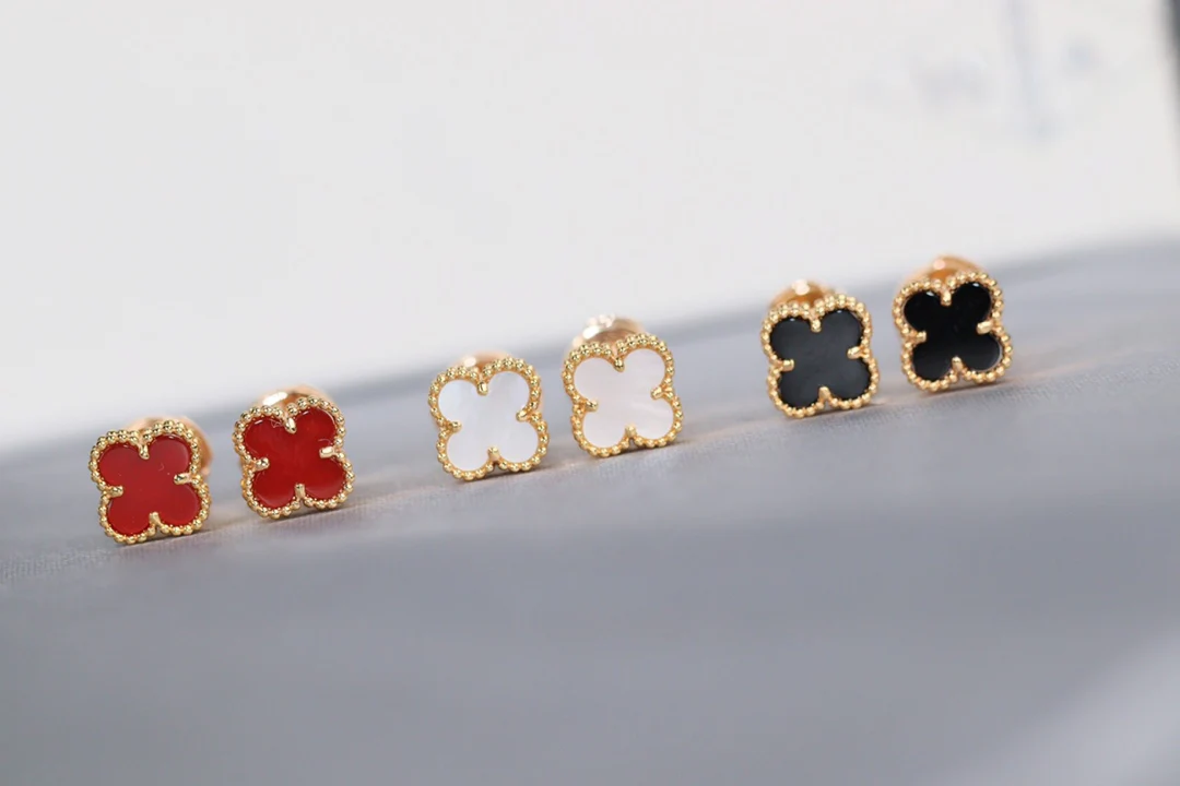 Серьги VCA - Пуговица - Три цвета