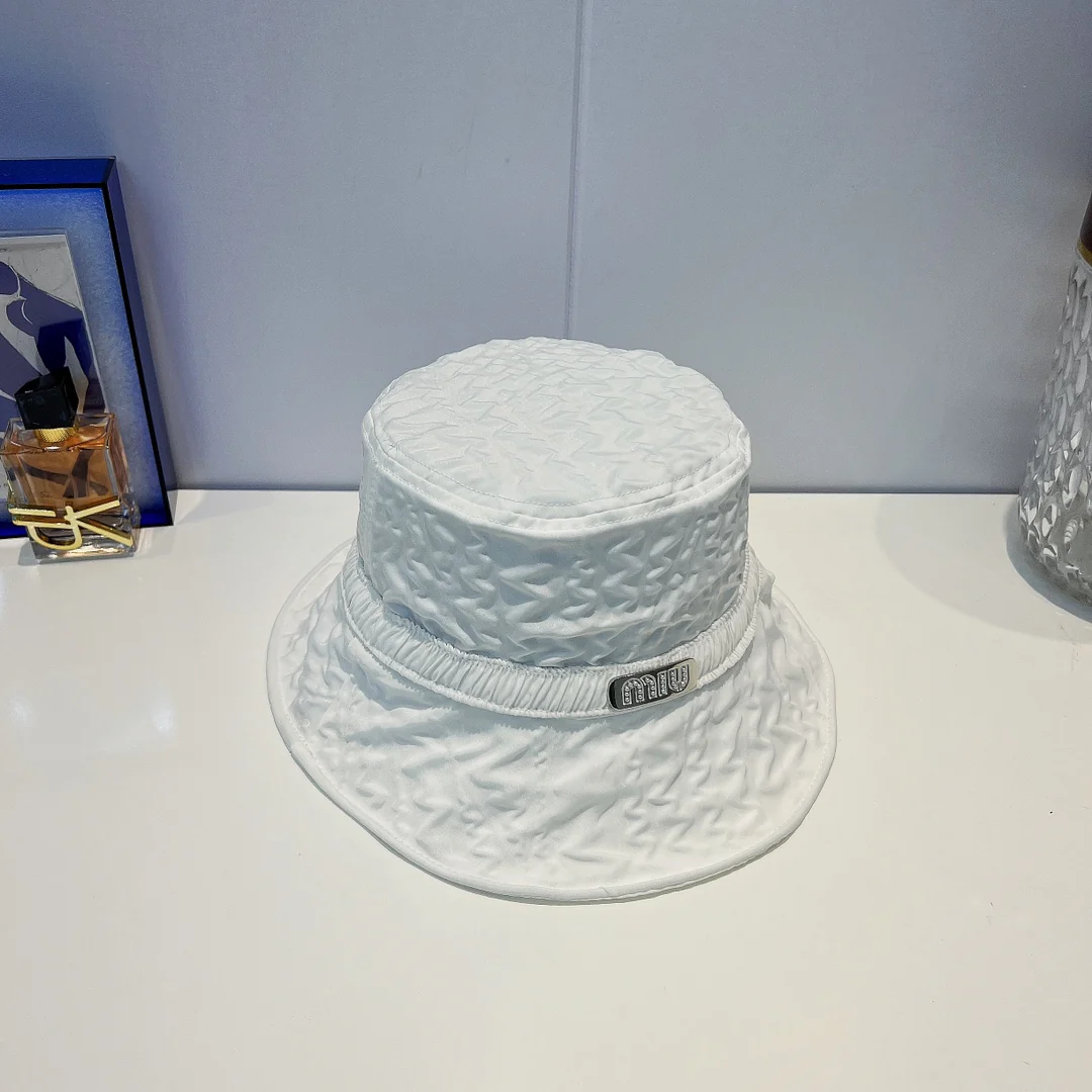 Панама Miu Miu из плиссированной ткани - складная - 3 цвета