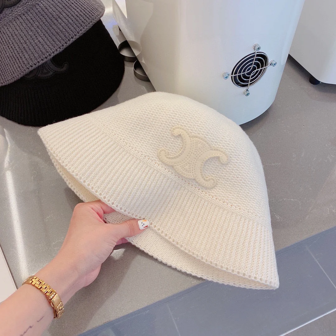 Celine - Рыбацкая шляпа - Белая - 1