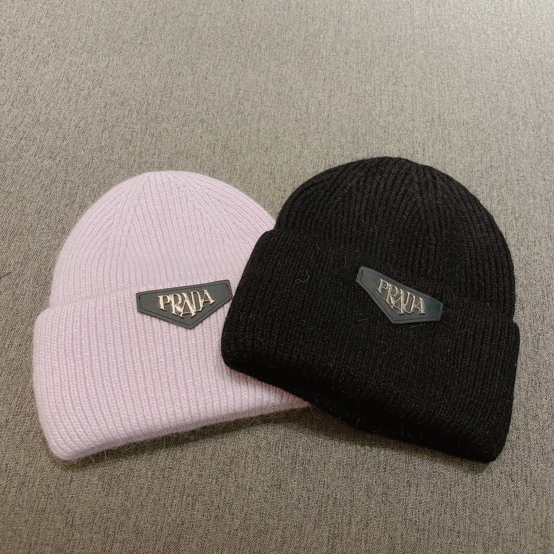 Prada - Вязаная шапка-бини - Унисекс - Черная