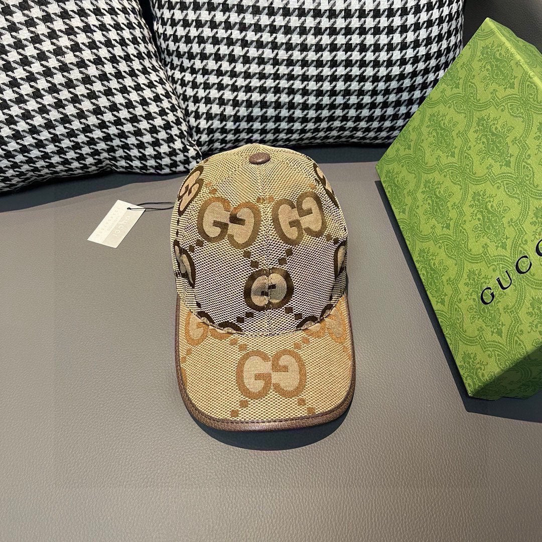 Бейсболка Gucci Big G из парусины, цвет верблюжий.