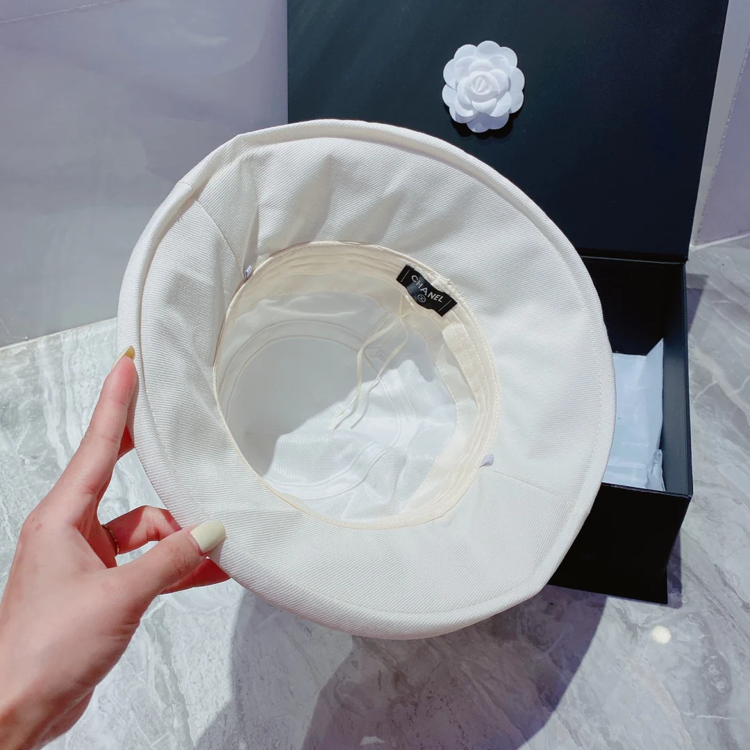 Chanel - Солнцезащитная шляпа - Солнцезащитный козырек - Черная