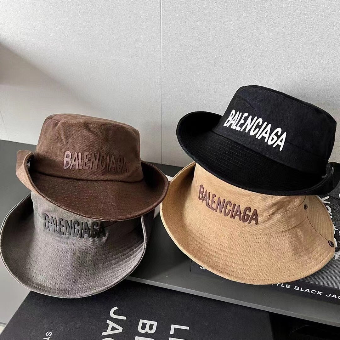 Balenciaga - Выстиранная рыбацкая шляпа на шнуровке