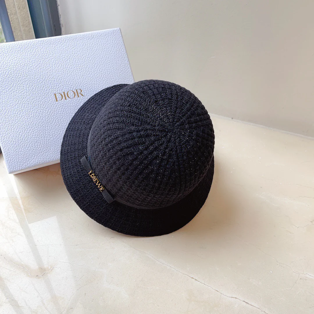 Lolway - Вязаная рыбацкая шапка с перекрещенными нитями - Черная