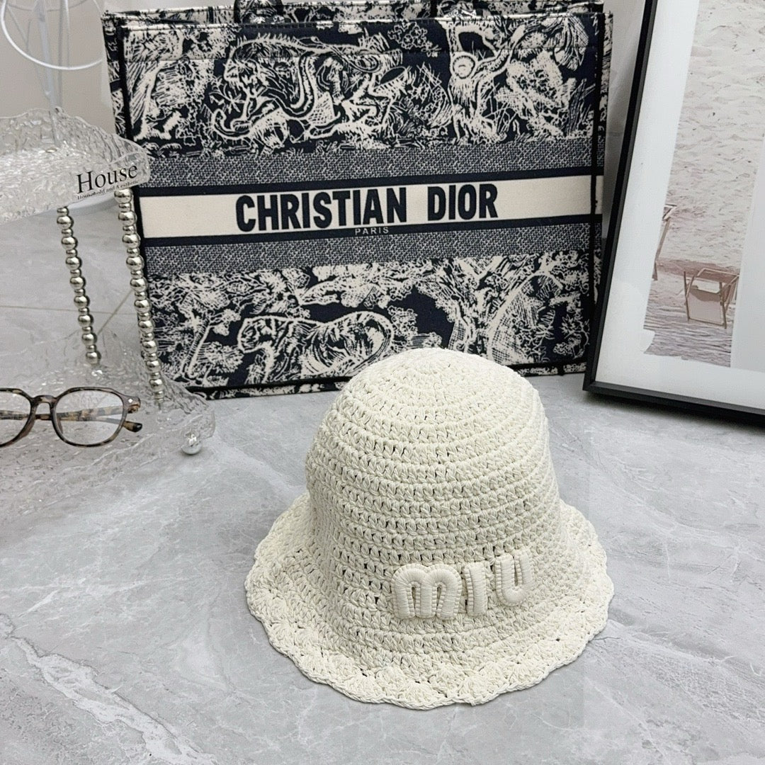 Miu Miu - Плетеная рыбацкая шляпа