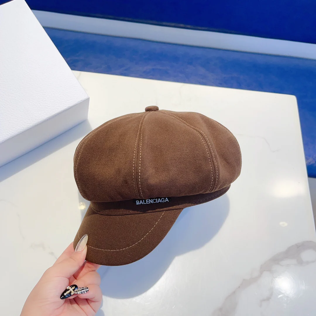 Balenciaga - Восьмиугольный берет - Коричневый