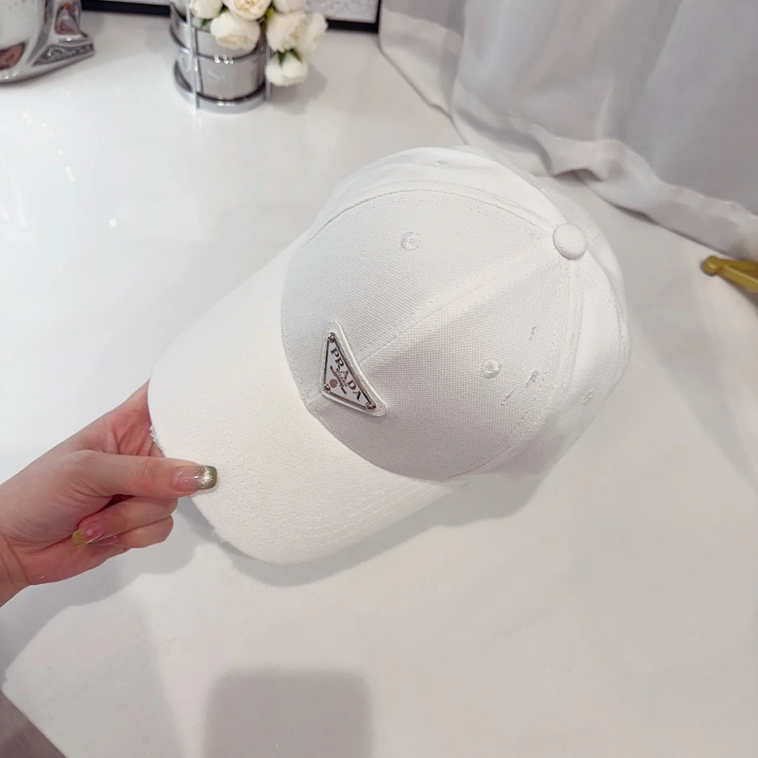 Prada - Хлопковая кепка - Белая