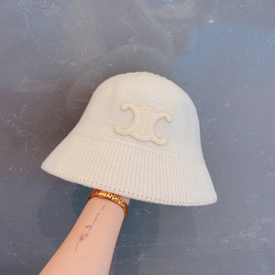 Celine - Рыбацкая шляпа - Белая - 1