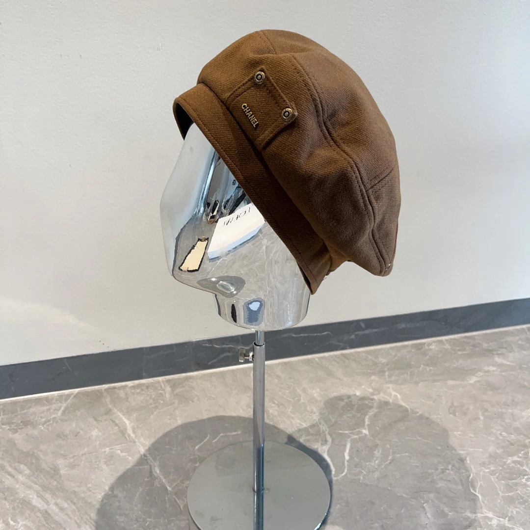 Chanel - Осенне-зимний модный берет - Кофейно-коричневый