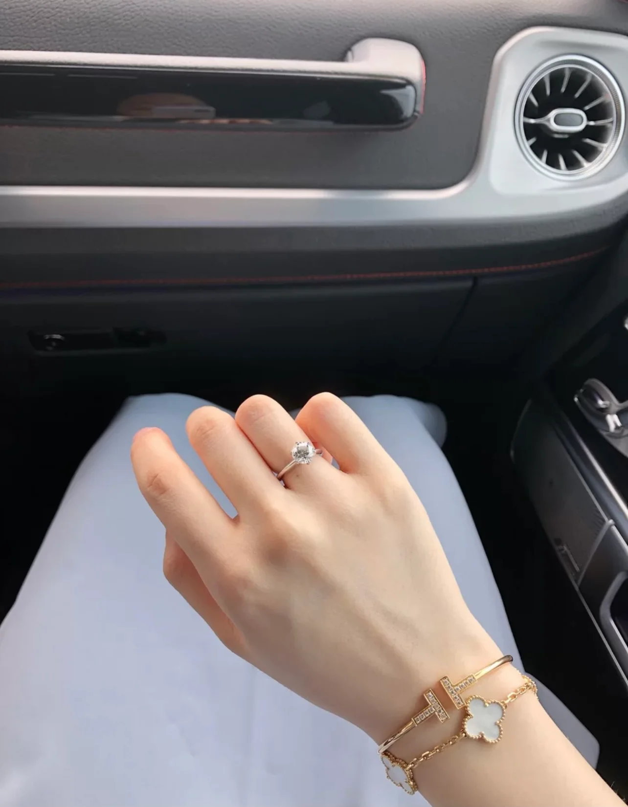 Браслет Tiffany 025 с двойной буквой Т и бриллиантами