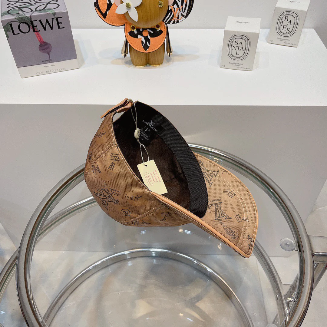 LV - Новая классическая бейсболка с монограммой, нанесенной методом шелкографии - Кофейно-коричневый