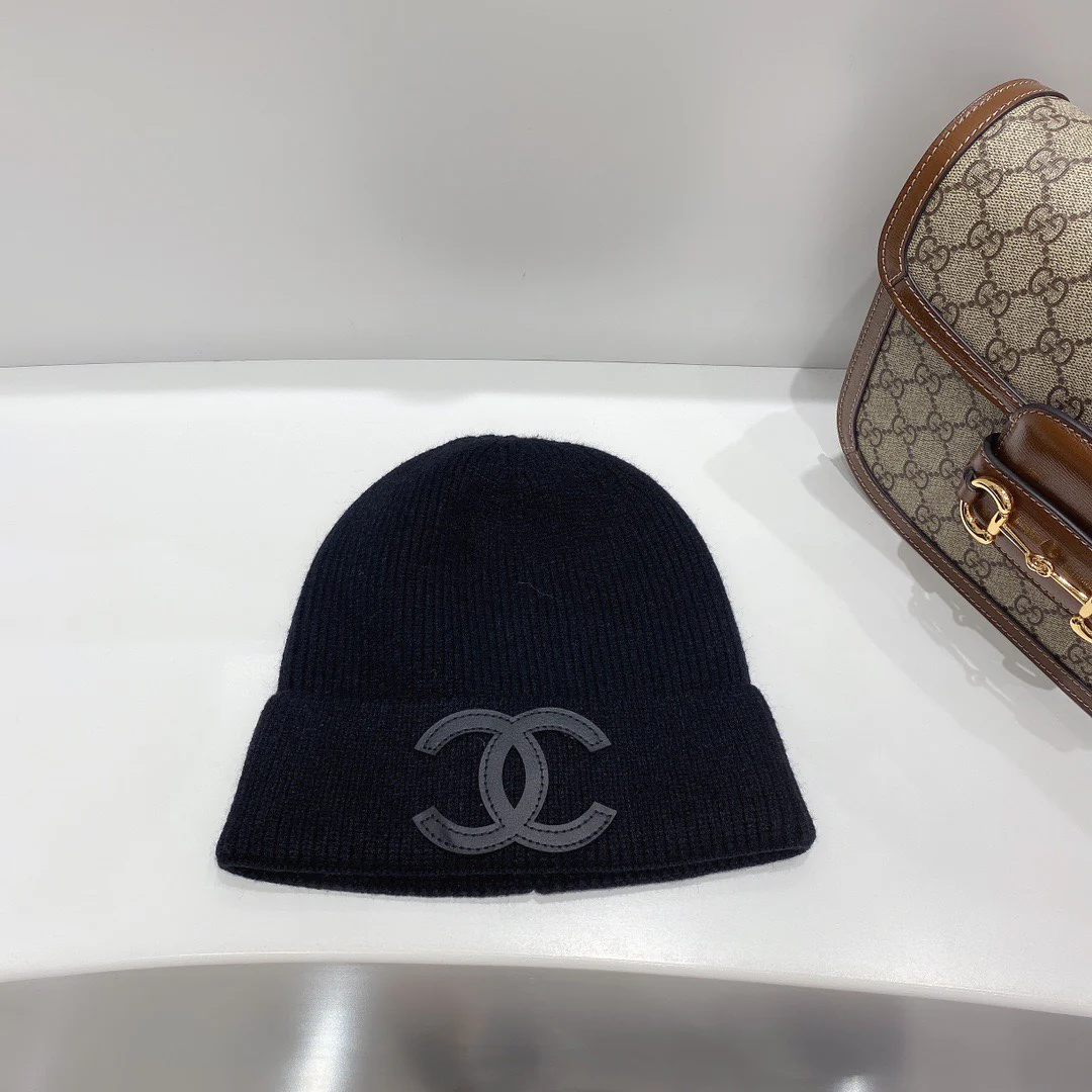 Chanel - Вязаная шапка-бини - Рекомендовано инфлюенсерами - Черная