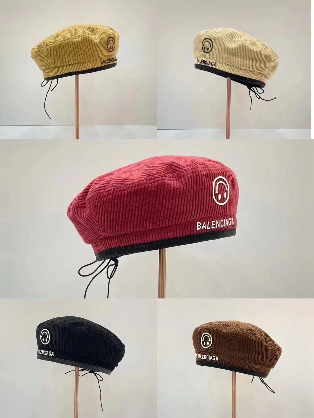 Balenciaga - Улыбающийся вельветовый берет