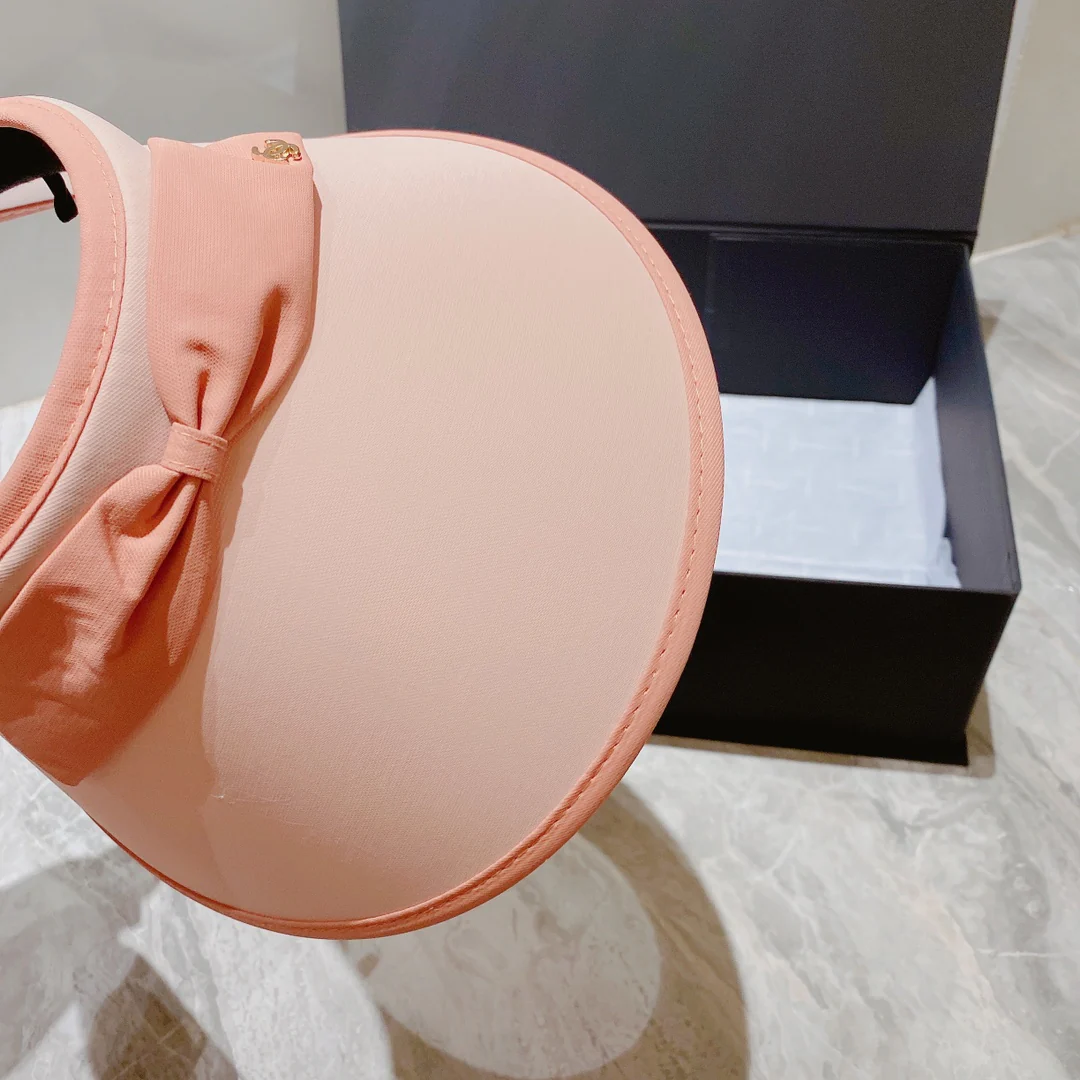 Солнцезащитная шляпа Chanel - Парик с открытым носком - Розовый