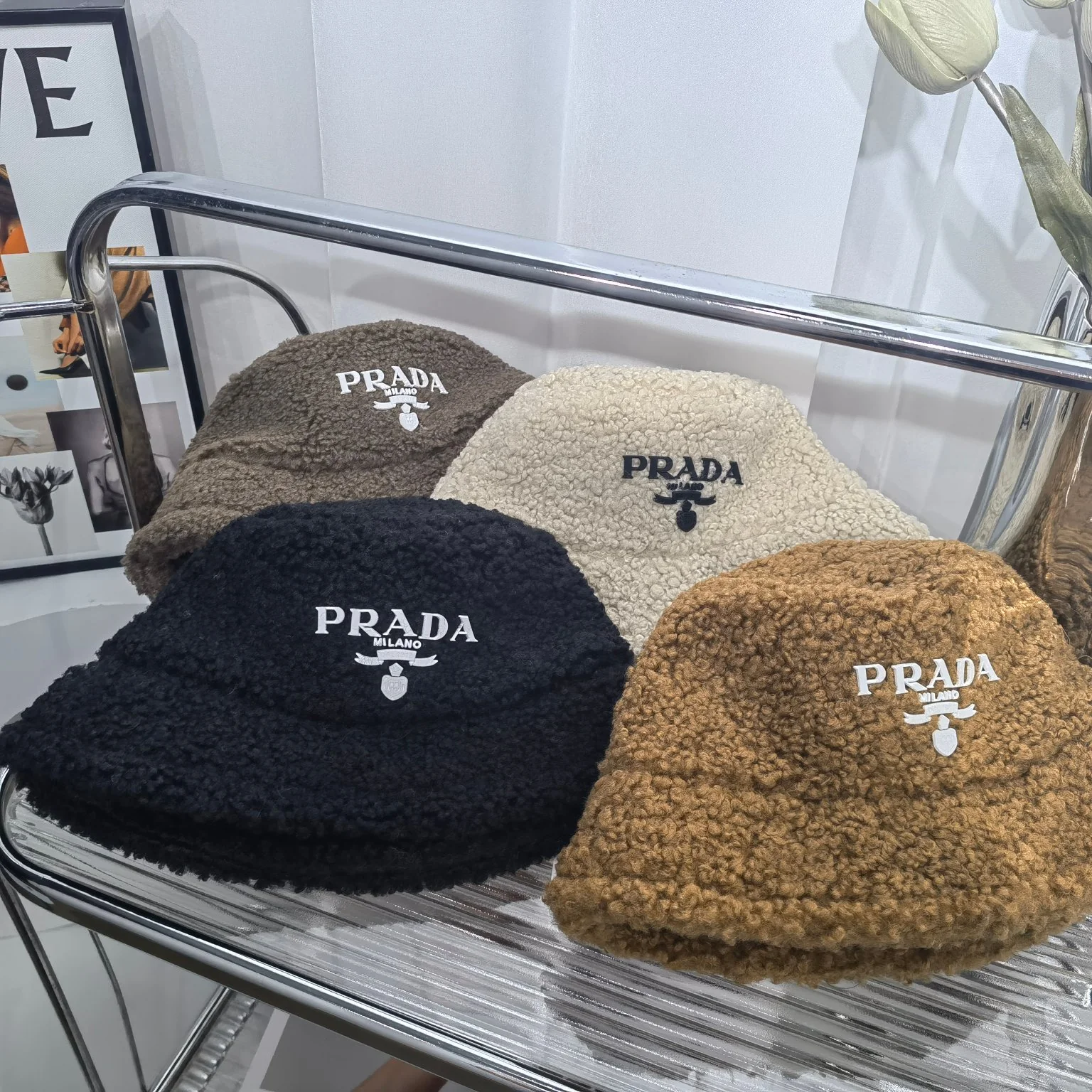 Prada - Рыбацкая шляпа из овечьей шерсти - 1