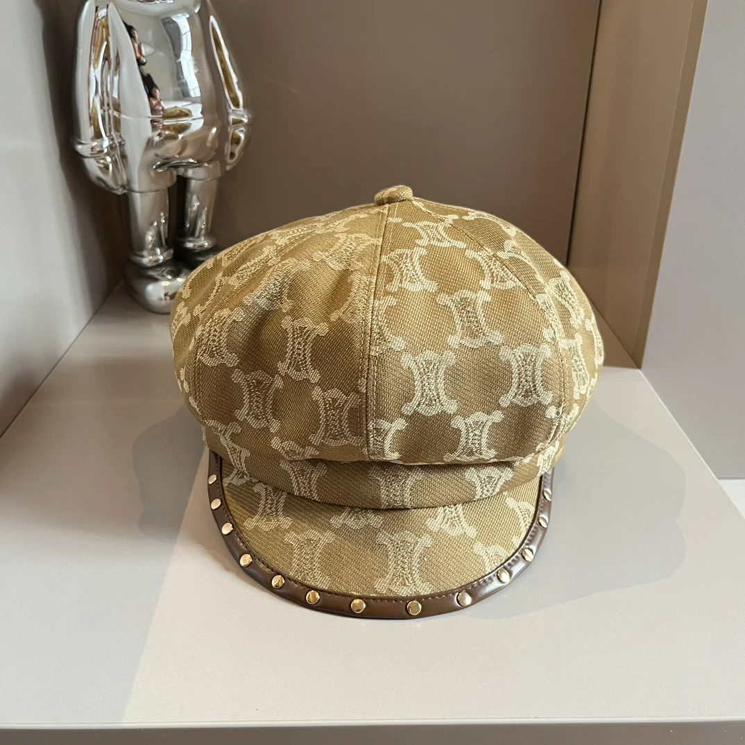 Celine - Новая шляпа художника с монограммой - цвет хаки