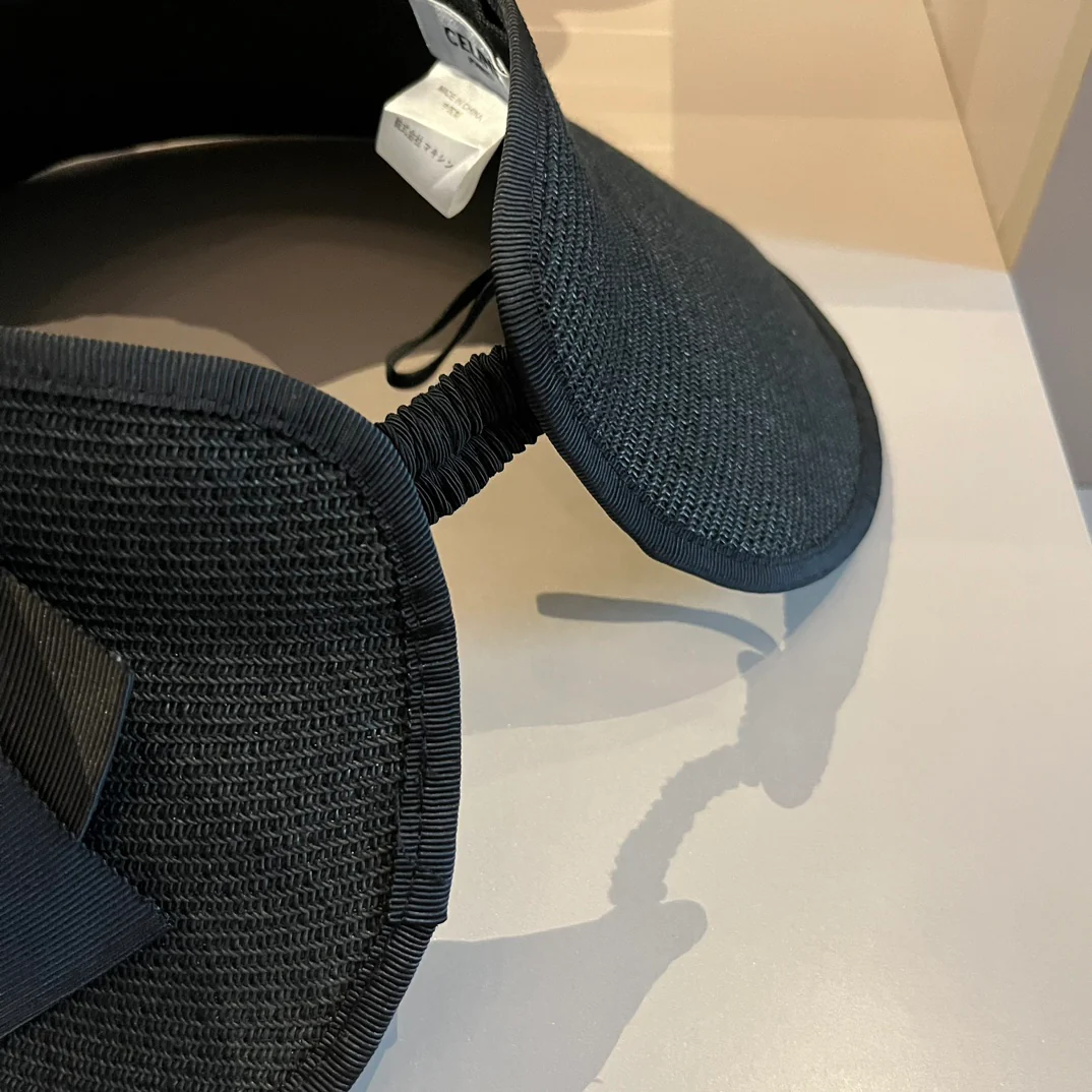 Celine - Новая большая панама с бантом - Черная