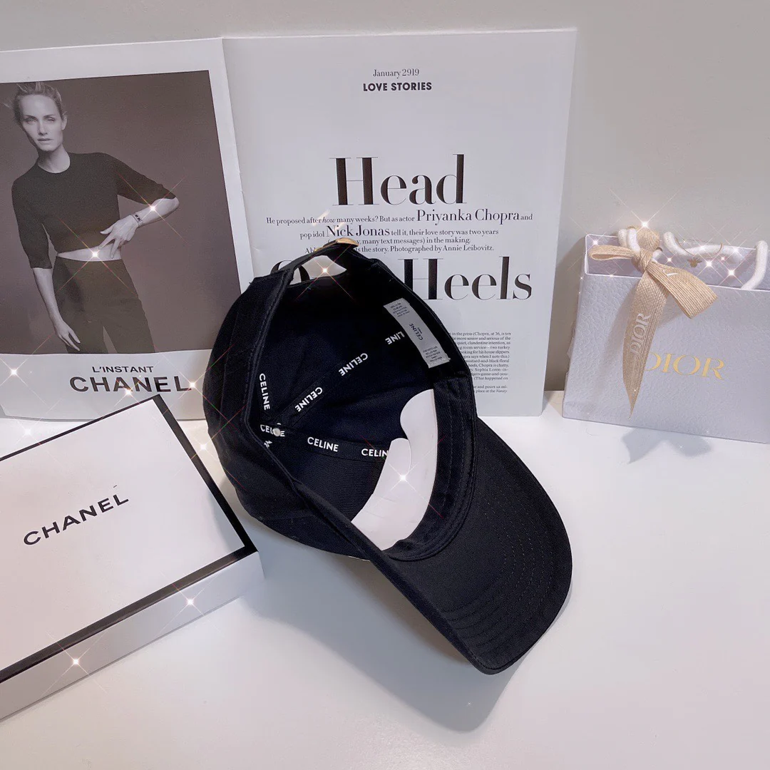 Вышитая джинсовая бейсболка Celine - 1