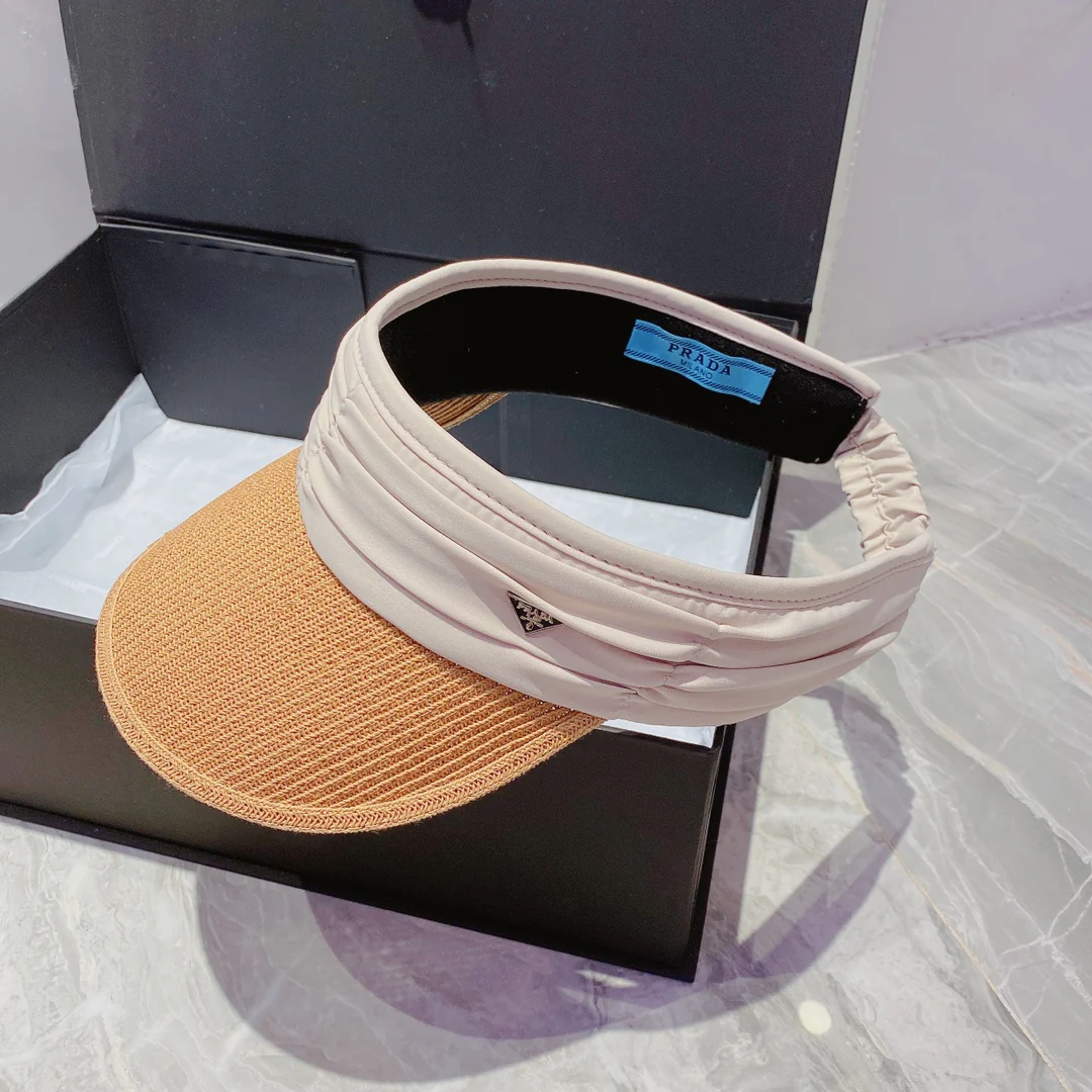 Prada - Соломенная шляпа от солнца в виде повязки на голову