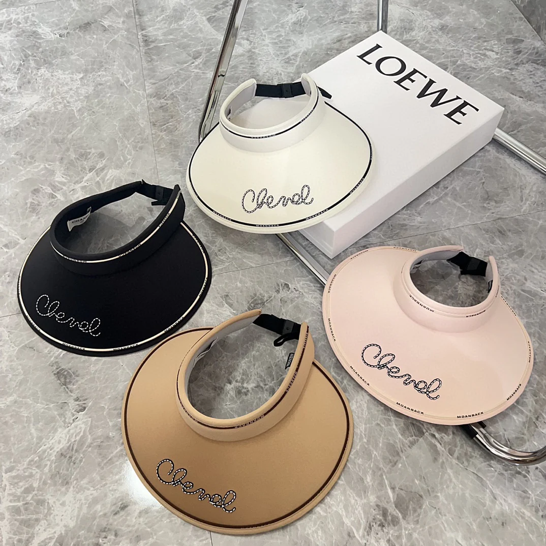 Новинка лета 2024 от Chanel - Солнцезащитная шляпа с курсивным шрифтом - Розовая