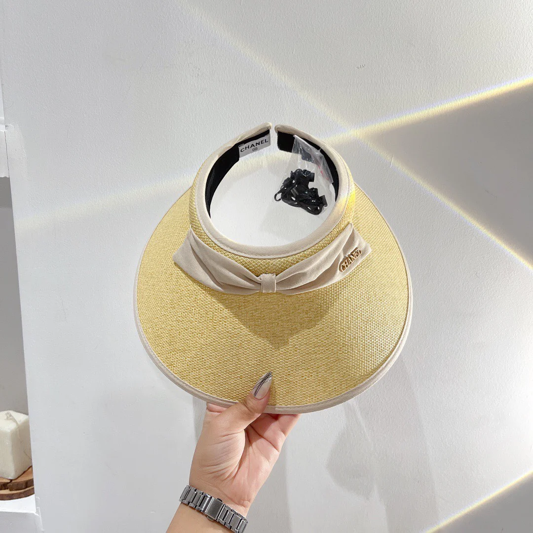 Соломенная шляпа Chanel 2022 с открытым верхом - 1 шт.