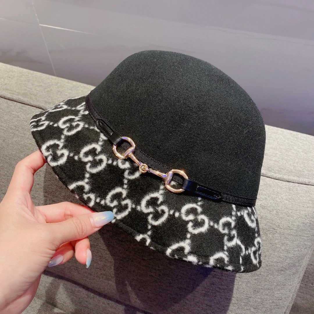 Семейство Pu-G - шерстяная рыбацкая шляпа - черная