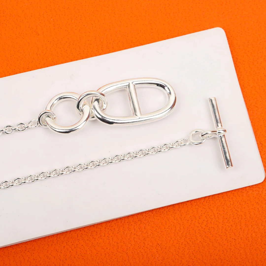 Колье Hermes - Свиной нос из стерлингового серебра 2506023