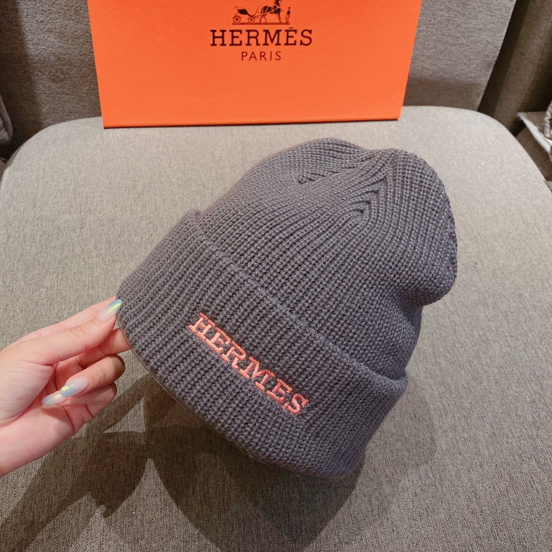 Hermes - Вязаная шапка-бини - Унисекс - Серая