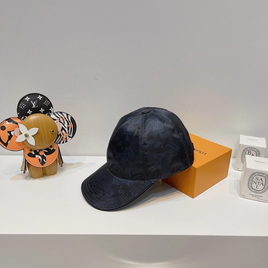 LV - Новая классическая бейсболка с монограммой, шелкографией - Черная