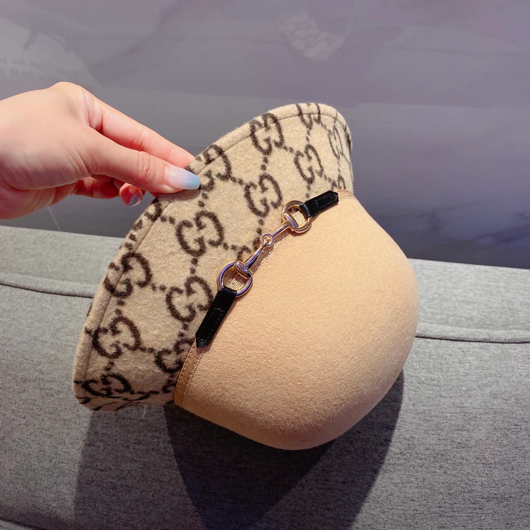 Семейство Пу-Г - шерстяная рыбацкая шляпа - абрикос