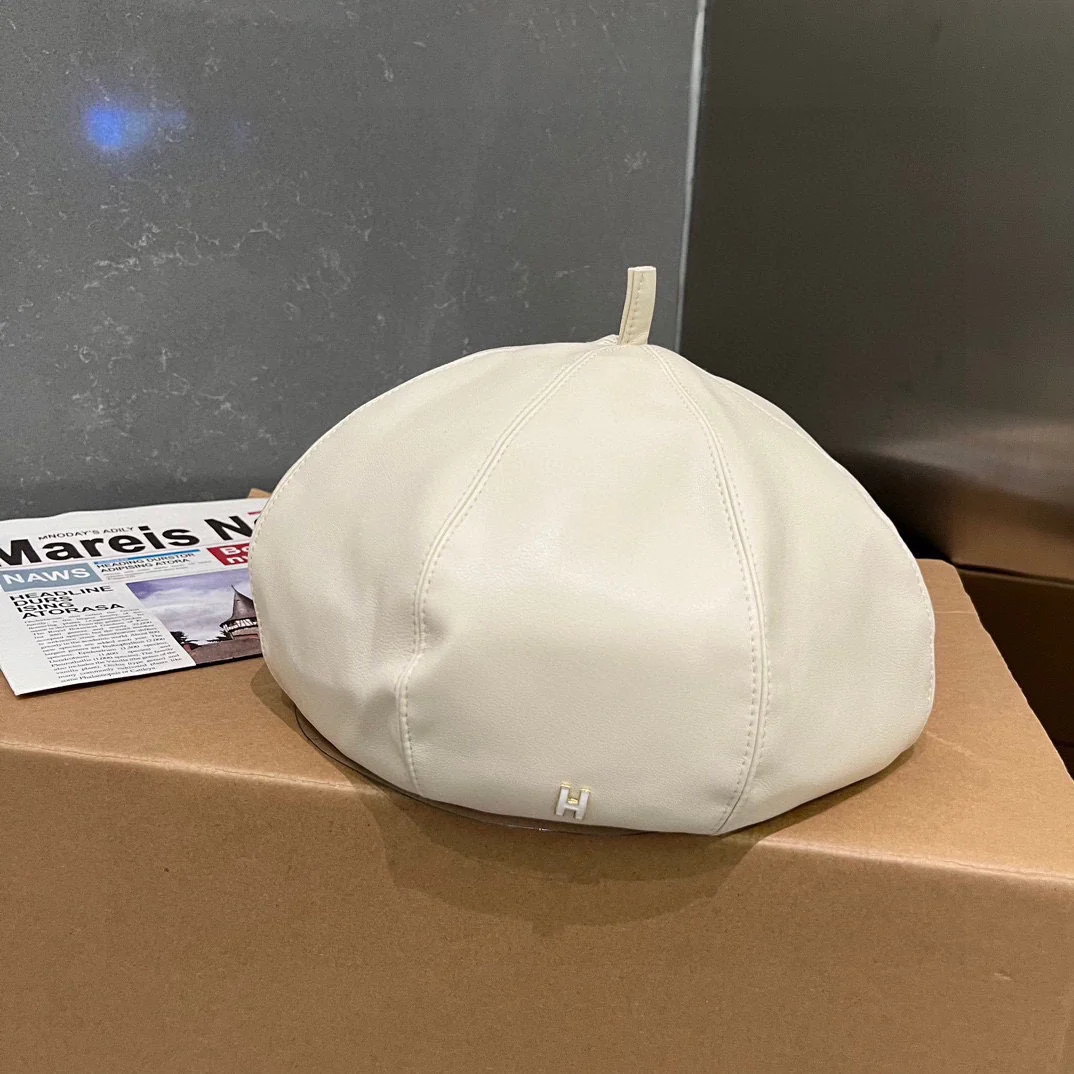 Hermes - Премиальная кожаная шляпа художника - Белая