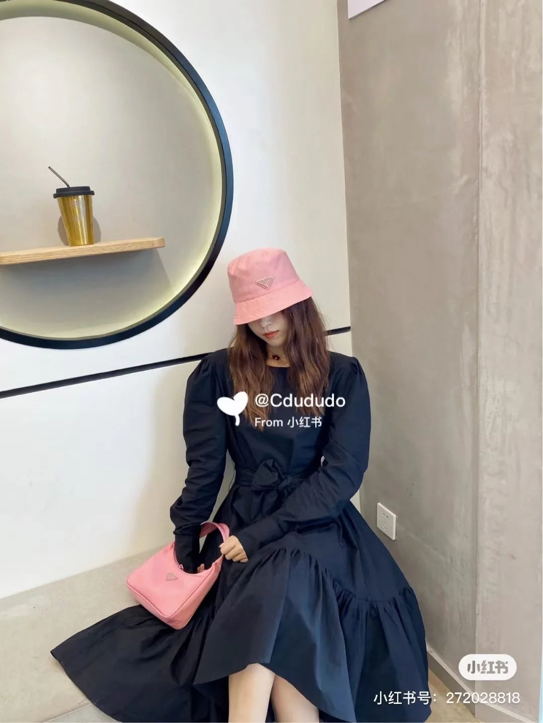 Prada - Высококачественная панама - Розовая