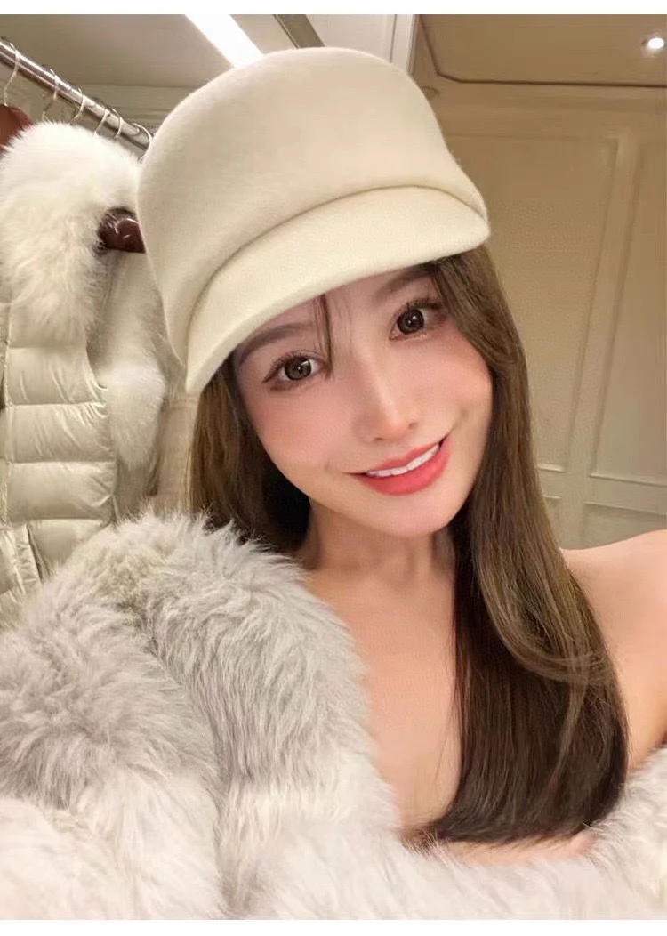 Шерстяная бейсболка Celine - белая