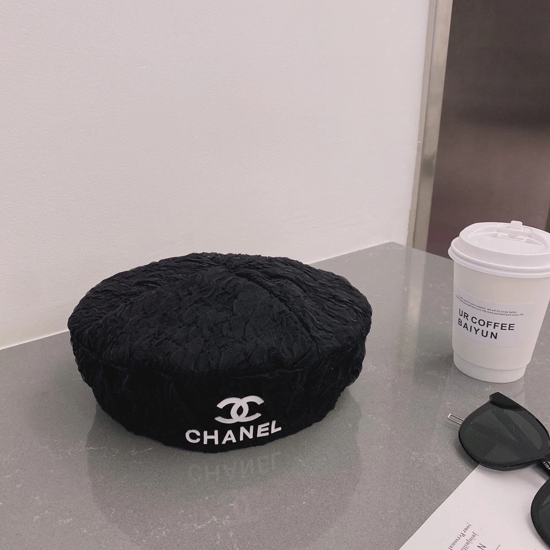 Chanel - Сетчатый берет - Черный