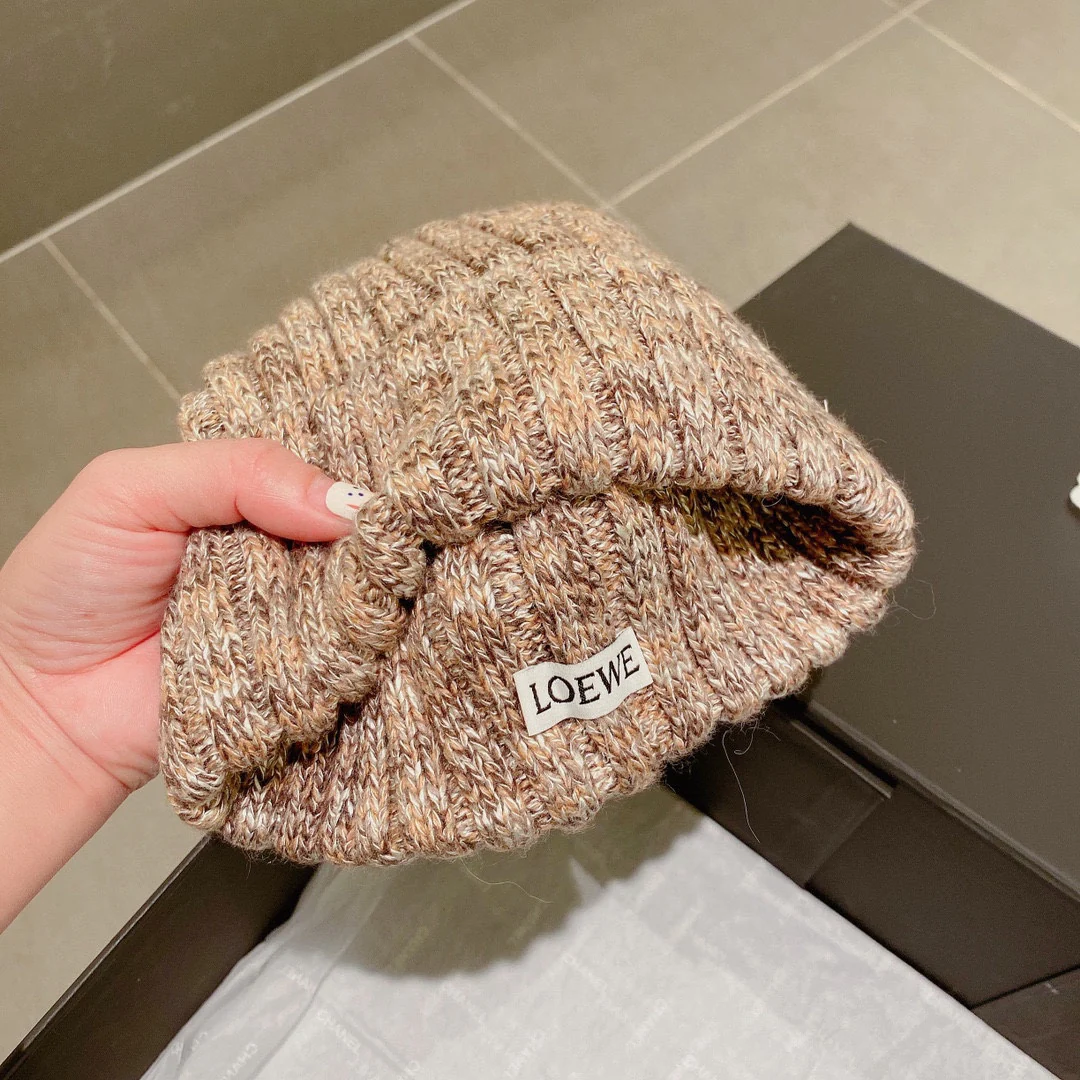 Lolway - Шерстяная вязаная шапка-бини