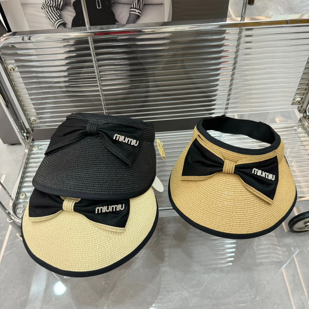 Miu Miu - Соломенная шляпа с бантом