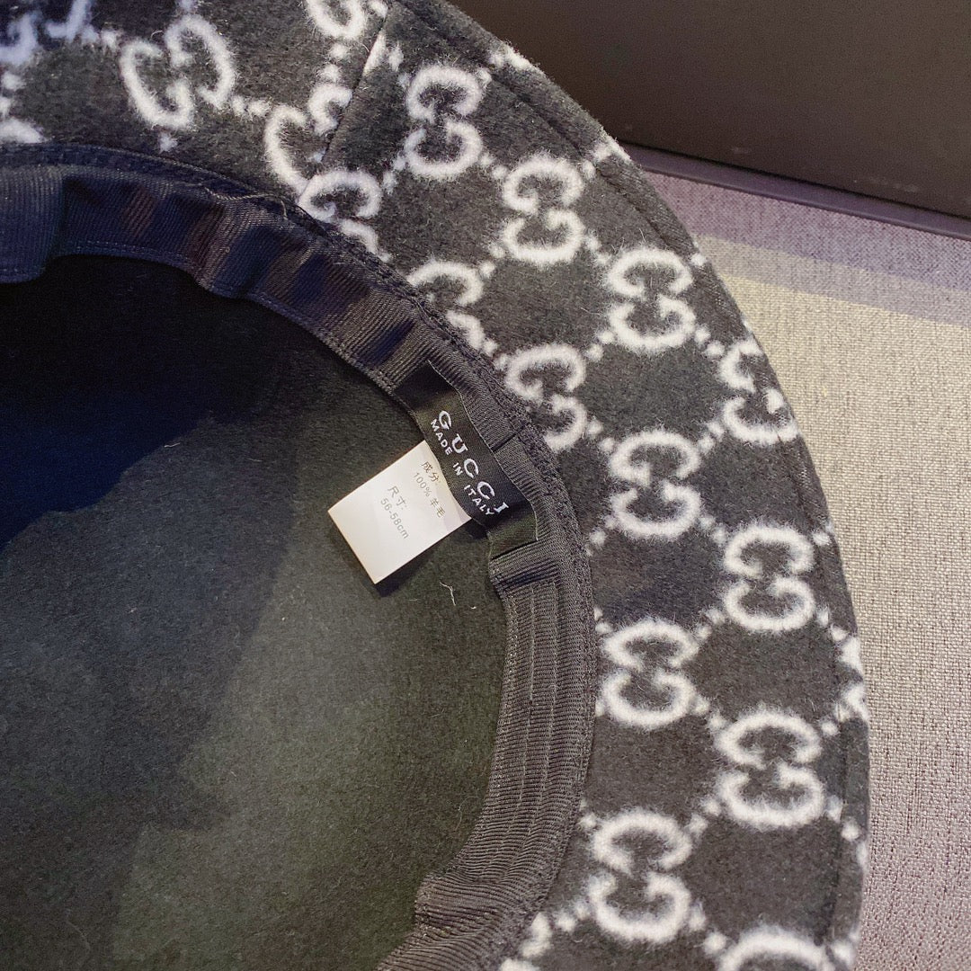 Семейство Pu-G - шерстяная рыбацкая шляпа - черная