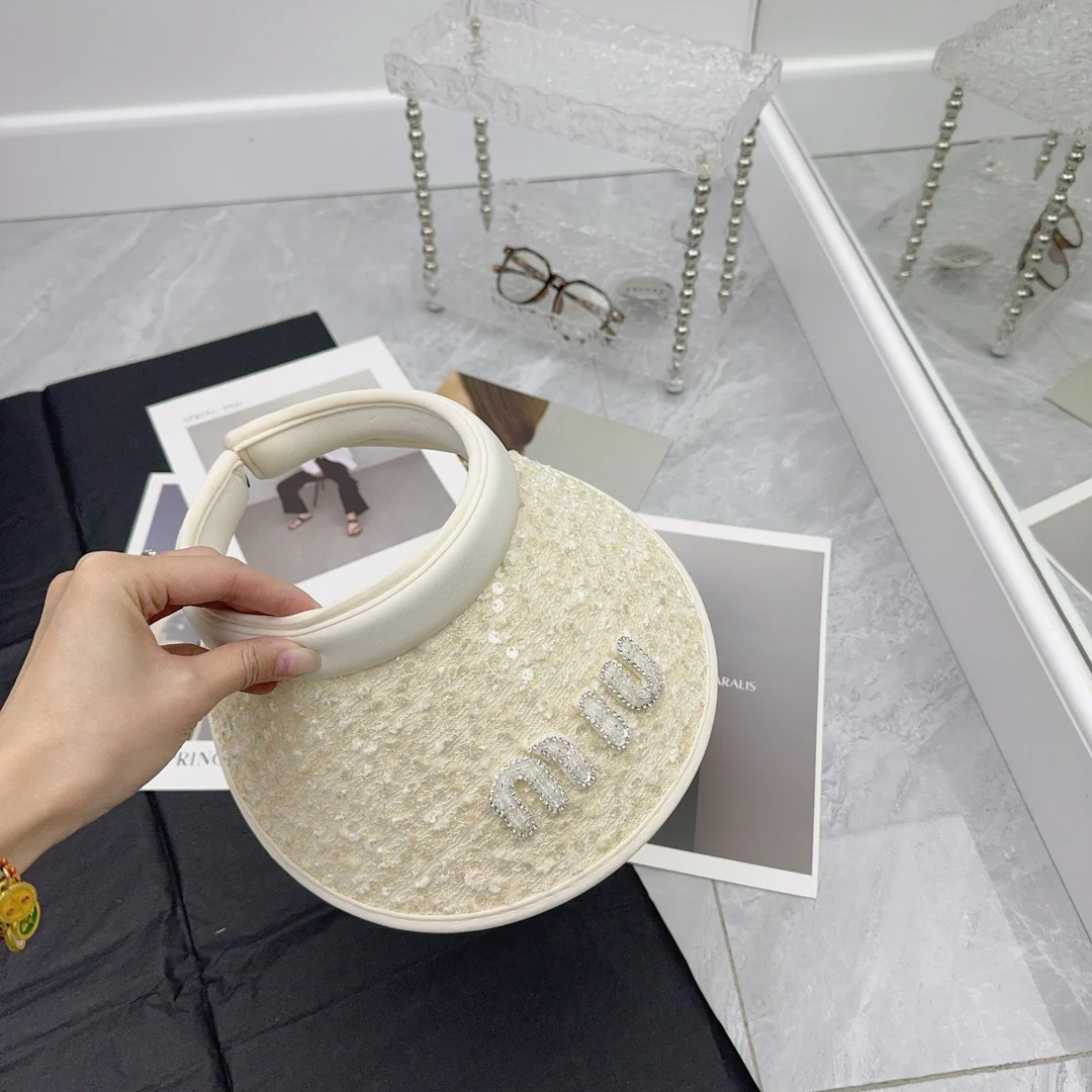 Miu Miu - Солнцезащитная шляпа с пайетками