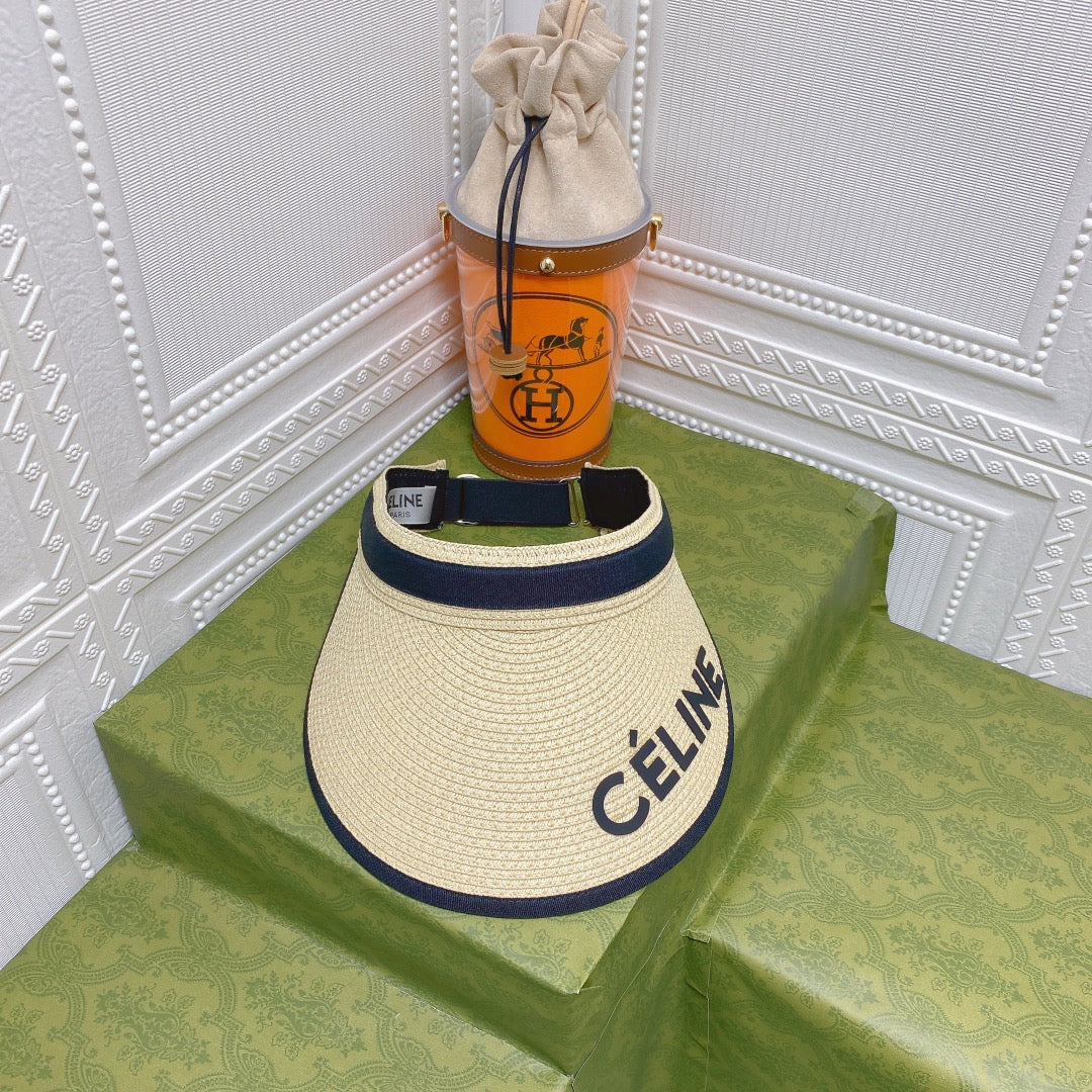 Соломенная шляпа от солнца Celine с открытым верхом - 5 цветов - 1 шт.