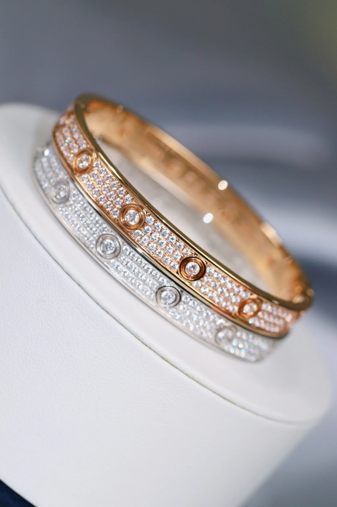 Cartier - Браслет ?Звездное небо? - 10 бриллиантов - Розовое золото - Белое золото