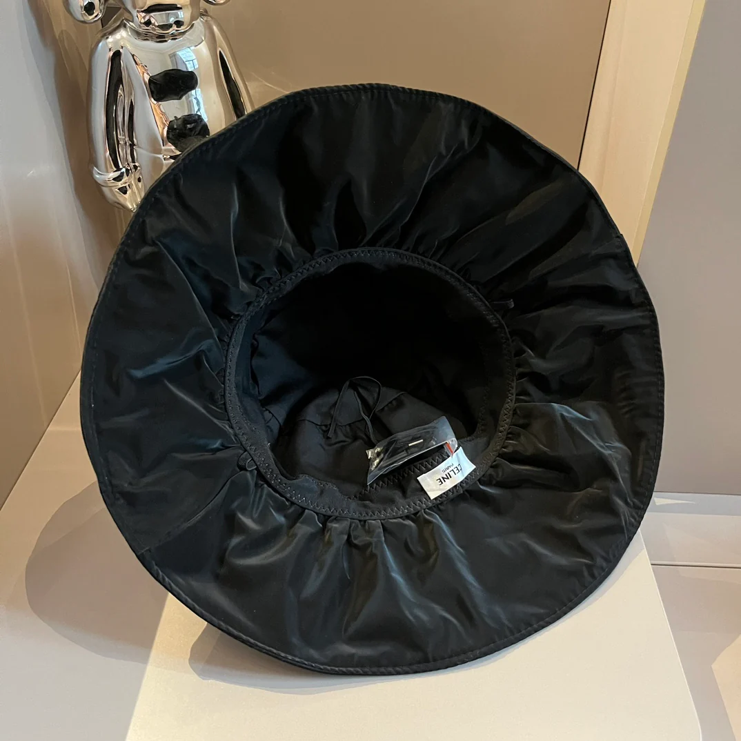 Celine - Новая солнцезащитная шляпа с оборками - Черная