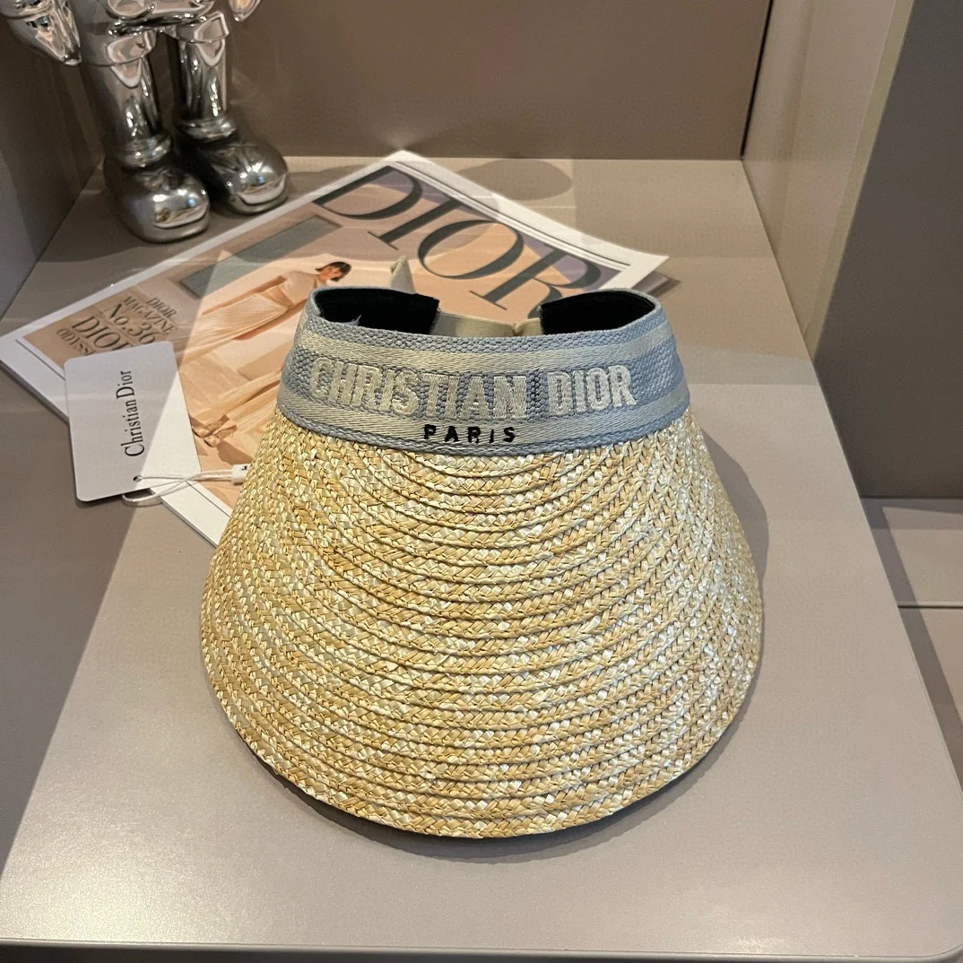 Соломенная шляпа Dior - серая