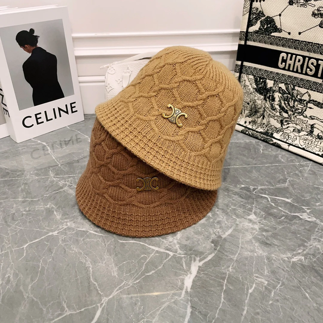 Шерстяная клетчатая панама Celine