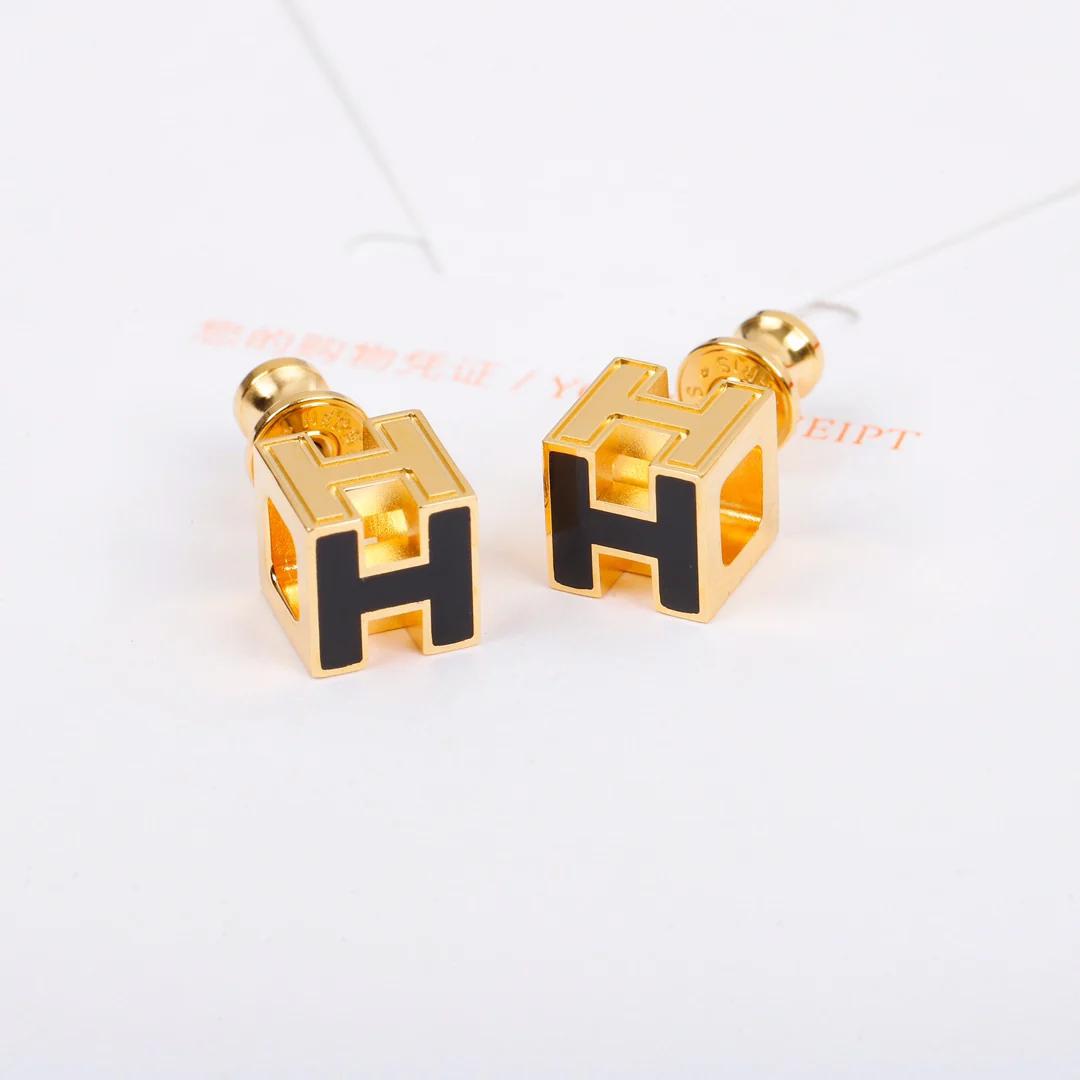Серьги Hermes - Золотые - 002